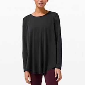 Lululemon Draped Bum Covering Long Sleeve, black